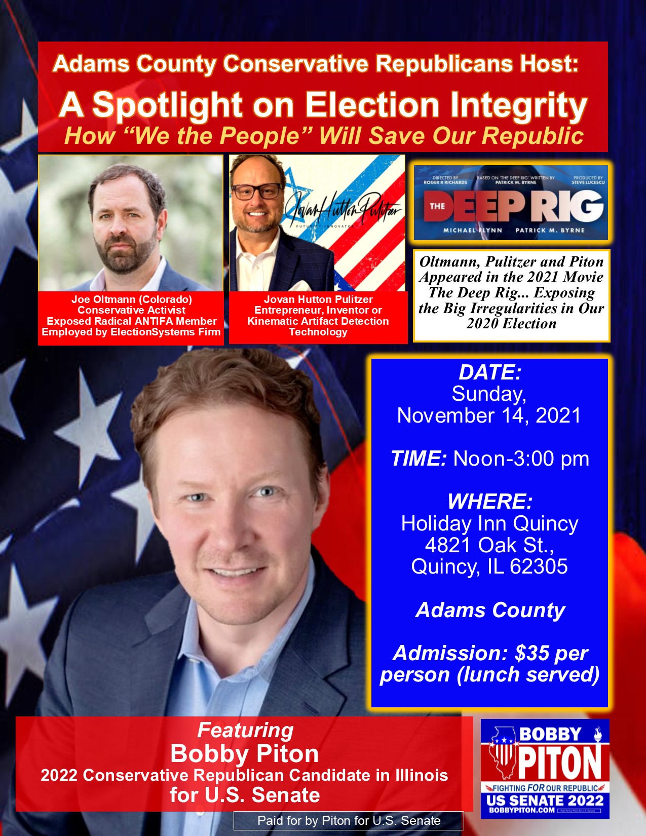 Bobby Piton Senate Candidate