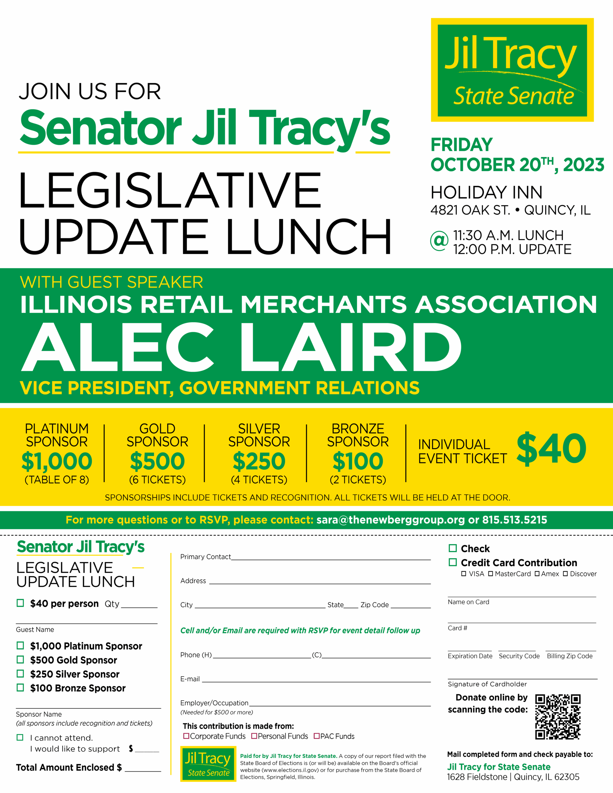 Senator Jil Tracy’s Legislative Lunch