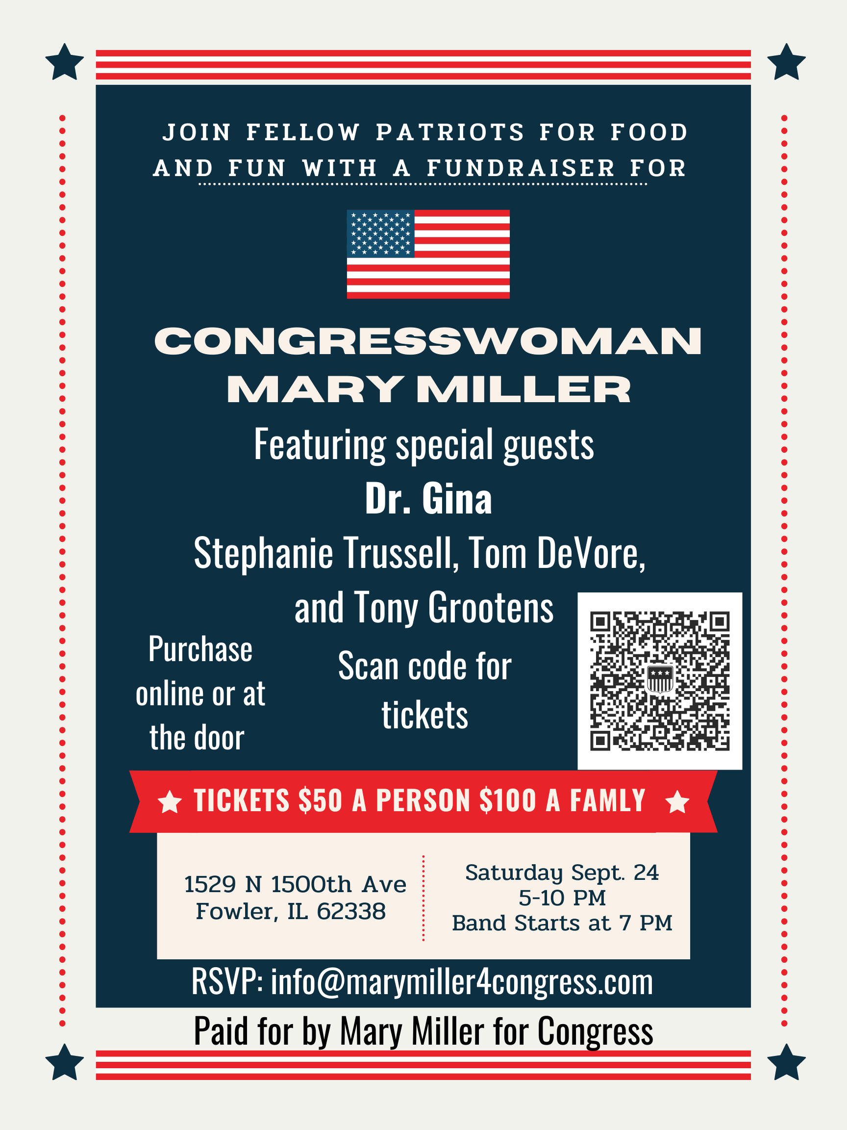 Congresswoman Miller Fundraiser